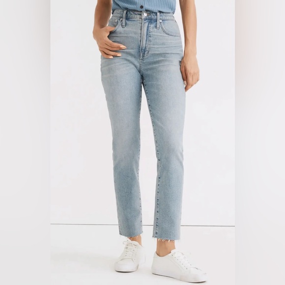 MADEWELL The Curvy Perfect Vintage Wide Leg Crop Jean Size 27 Wide Leg Raw Hem - Picture 2 of 12